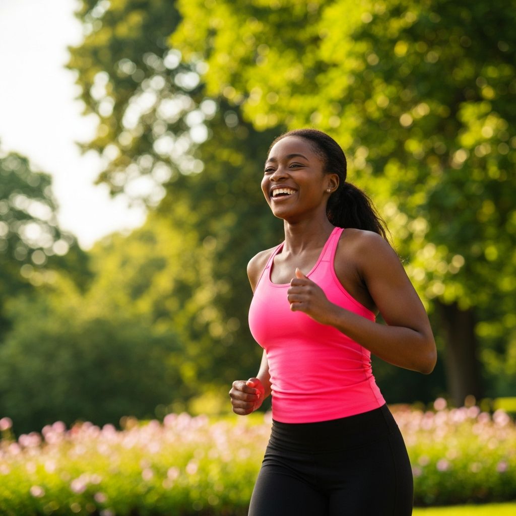Persona corriendo en el parque