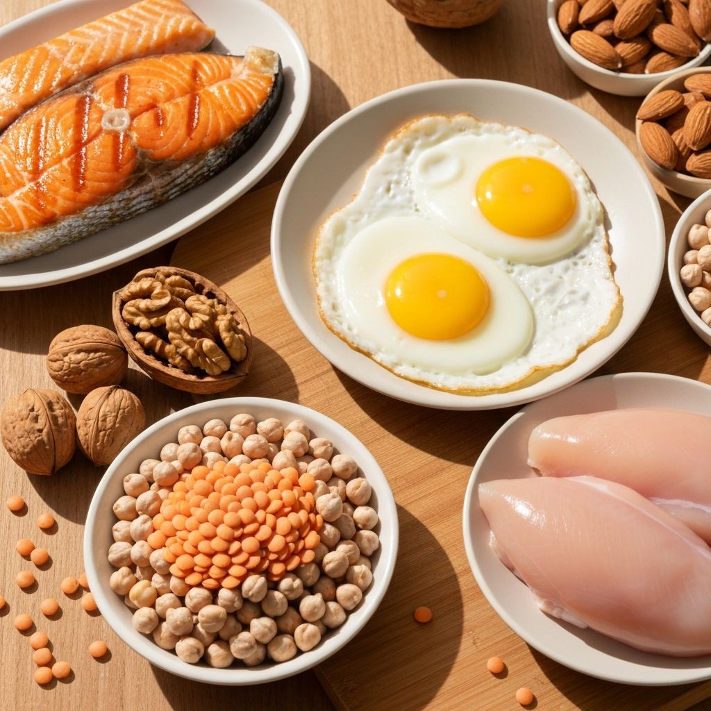 Proteínas saludables variadas